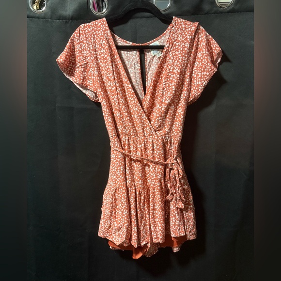 Blue Rain Pants - Blue Rain Coral Floral Romper